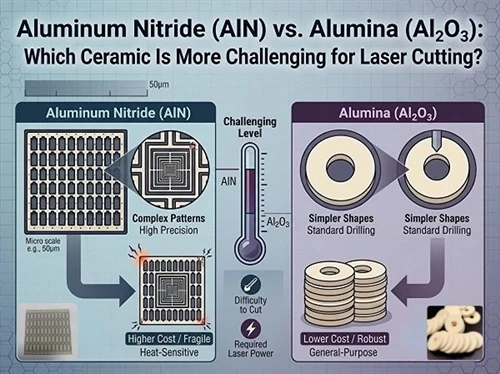 Nitrură de aluminiu (AlN) vs. alumină (Al₂O₃): care ceramică este mai dificilă pentru tăierea cu ...